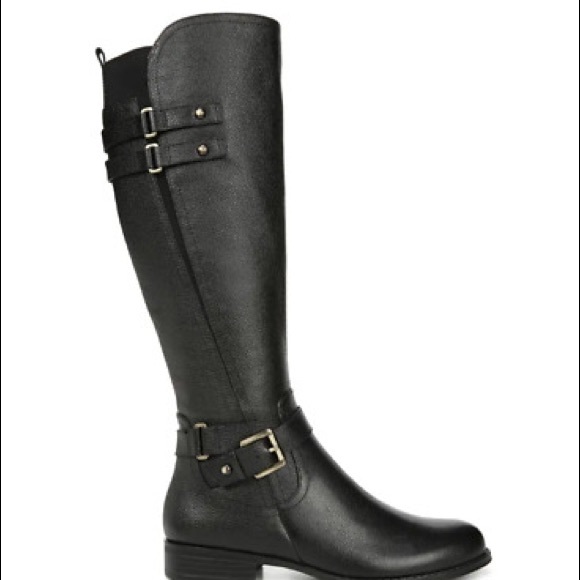 Naturalizer Shoes - Naturalizer Jackie Black Riding Boots Wide Calf Women's Size 9.5